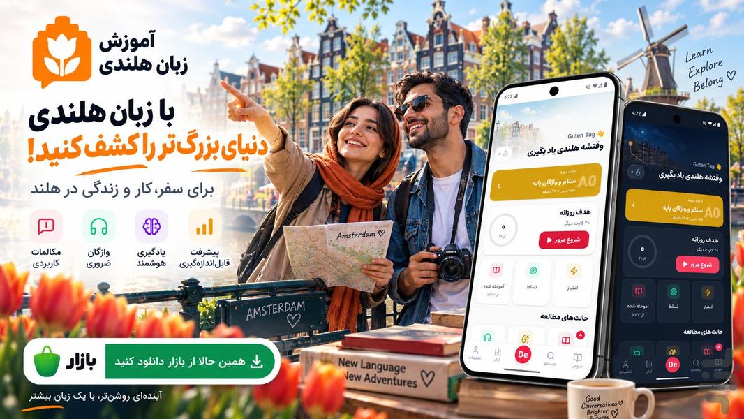 آموزش زبان هلندی از صفر | خودآموز - عکس برنامه موبایلی اندروید