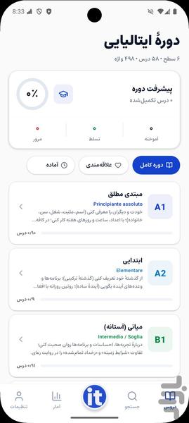 آموزش زبان ایتالیایی از صفر خودآموز - عکس برنامه موبایلی اندروید