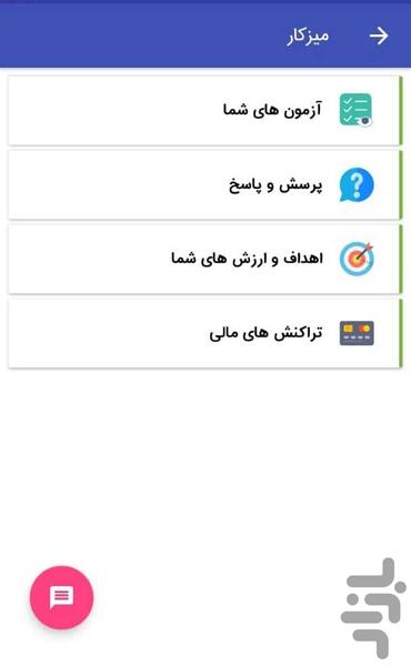 تست روانشناسی عقبائی - Image screenshot of android app