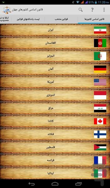 قوانین اساسی کشورهای جهان - Image screenshot of android app