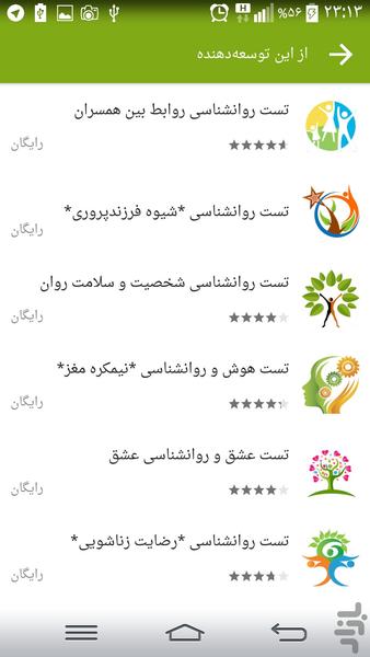 تست نشاط فردی زوکر - عکس برنامه موبایلی اندروید