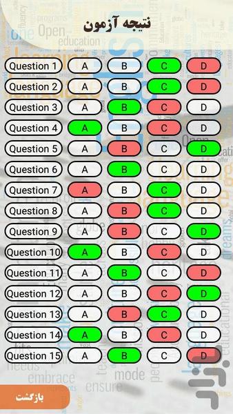 زبان انگلیسی کنکور - عکس برنامه موبایلی اندروید