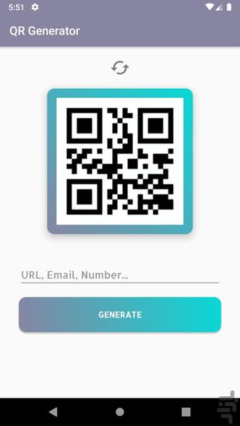 تولید کد QR - عکس برنامه موبایلی اندروید