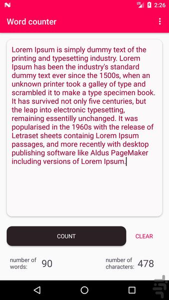 Word counter - Image screenshot of android app