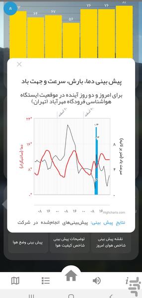 کیفیت هوای تهران - عکس برنامه موبایلی اندروید