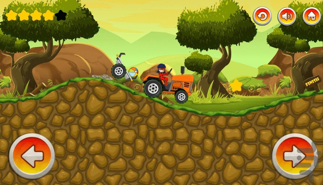 ladybug riding a tractor - Gameplay image of android game