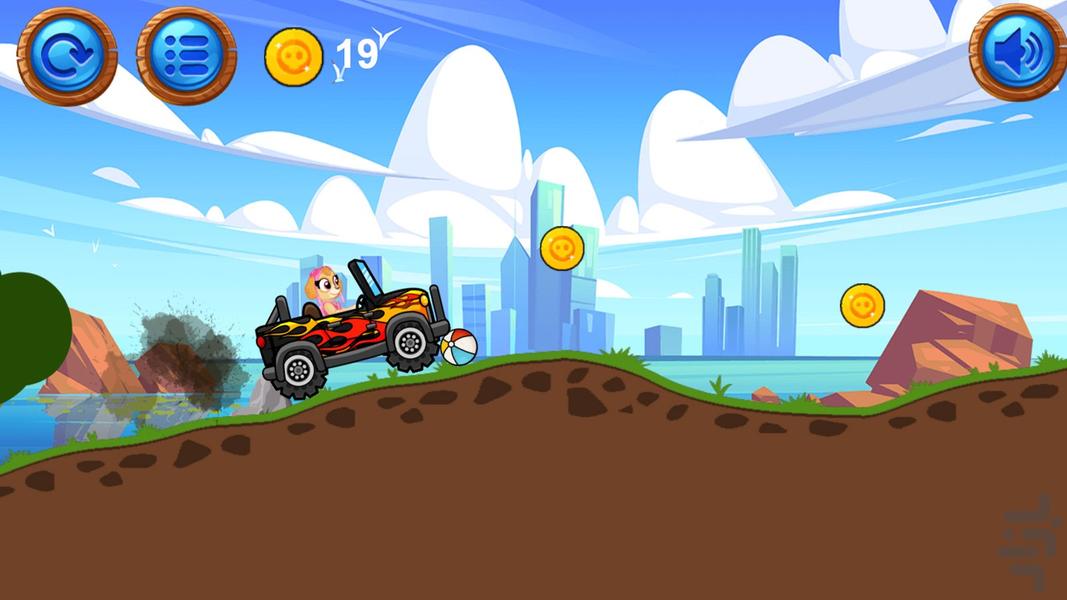 paw patrol car driving game - Gameplay image of android game