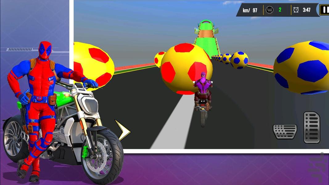 Spider Bike Hero - Gameplay image of android game