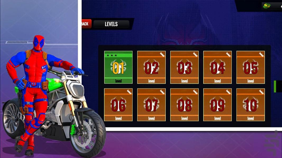 Spider Bike Hero - Gameplay image of android game