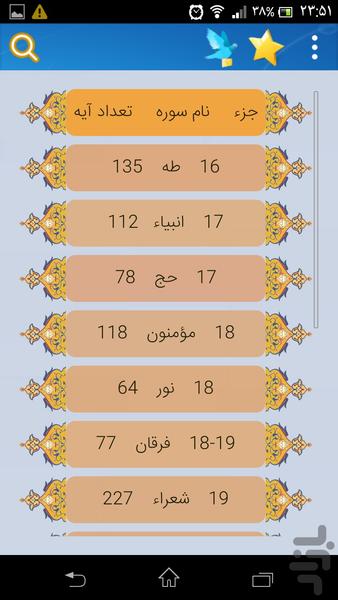 کلام الله( جزء 16 الی 22) - Image screenshot of android app