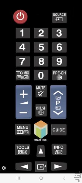 موبایل به کنترل تلویزیون سامسونگ - Image screenshot of android app