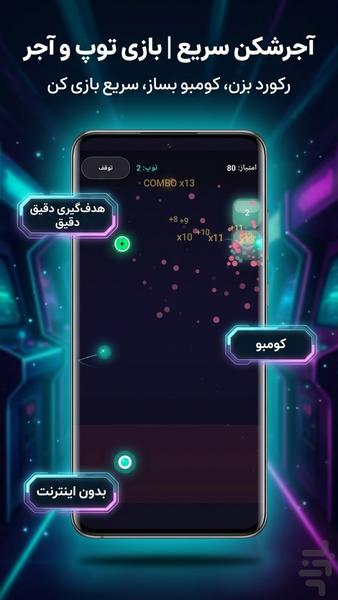 آجرشکن سریع | بازی توپ و آجر - عکس بازی موبایلی اندروید