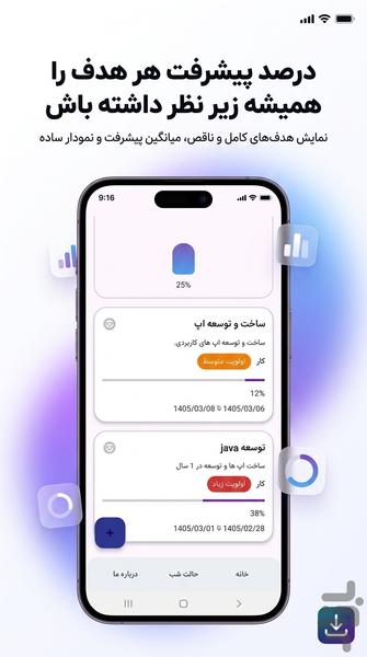 هدفینو | برنامه هدف‌گذاری هفتگی - عکس برنامه موبایلی اندروید