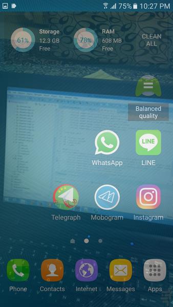 موبایل لانچر شیشه ای - عکس برنامه موبایلی اندروید