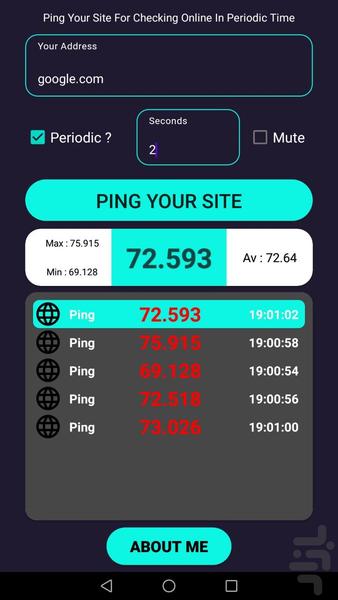 Periodic Ping- Gamer Tool - Image screenshot of android app