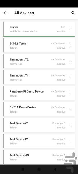 IoT Lab - عکس برنامه موبایلی اندروید