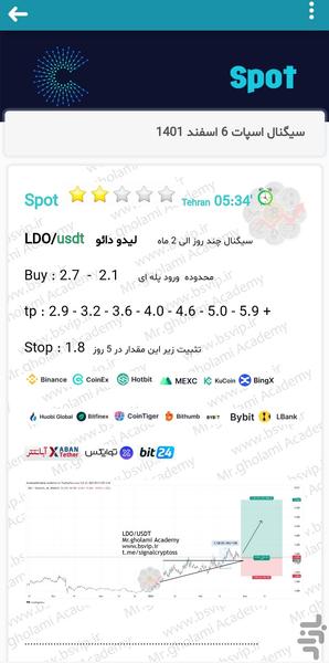 سیگنال ارز دیجیتال - عکس برنامه موبایلی اندروید