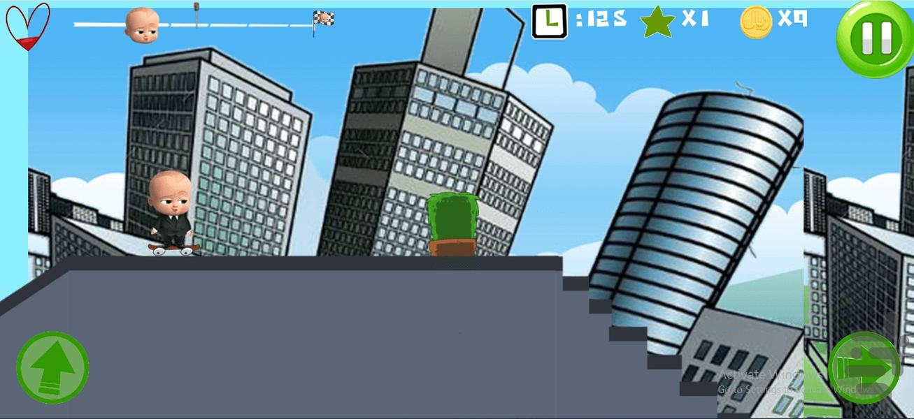اسکیت سواری بچه رییس - Gameplay image of android game
