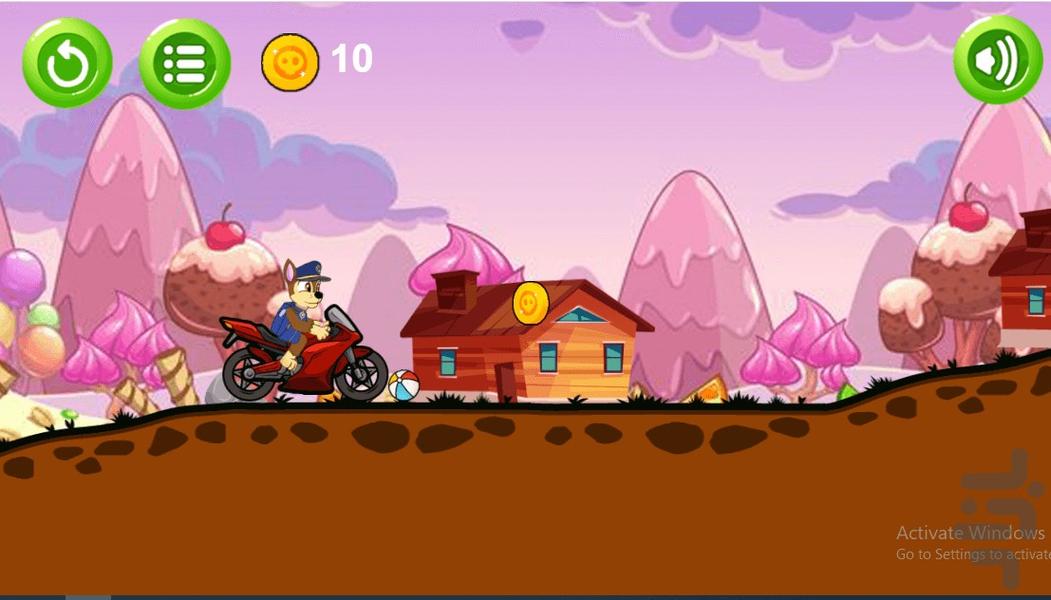بازی موتور سواری سگ های نگهبان - Gameplay image of android game