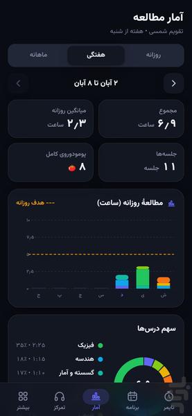 همیار مطالعه - عکس برنامه موبایلی اندروید