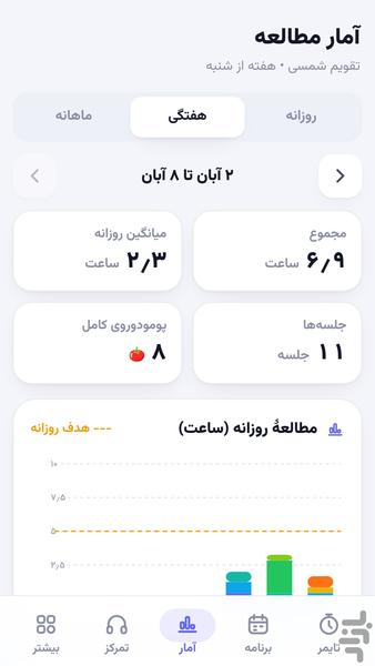 همیار مطالعه - عکس برنامه موبایلی اندروید