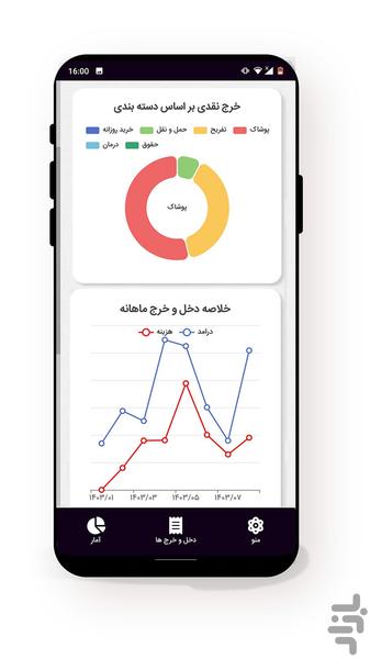 ثبت مخارج روزانه - پول نگار - Image screenshot of android app