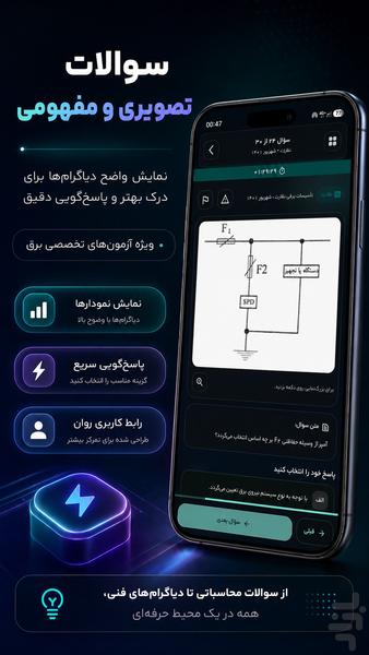 آزمون جامع نظام مهندسی برق پلاس - Image screenshot of android app