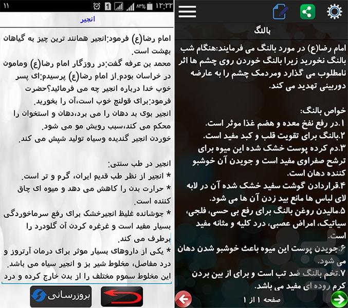 رساله درمانی امام رضا(ع) - Image screenshot of android app