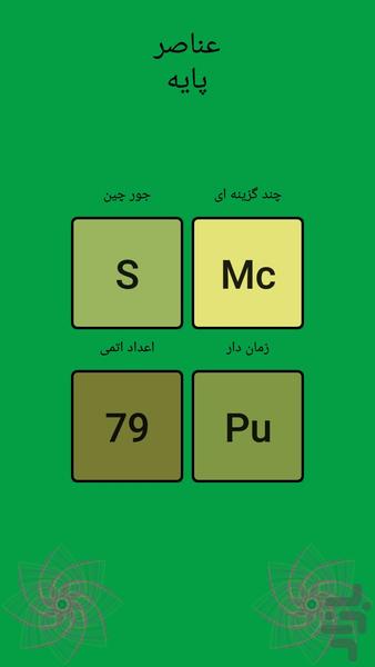 عناصر شیمیایی - عکس برنامه موبایلی اندروید