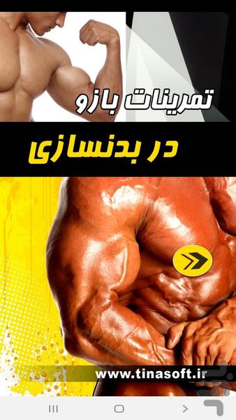 تمرینات بازو در بدن سازی - عکس برنامه موبایلی اندروید