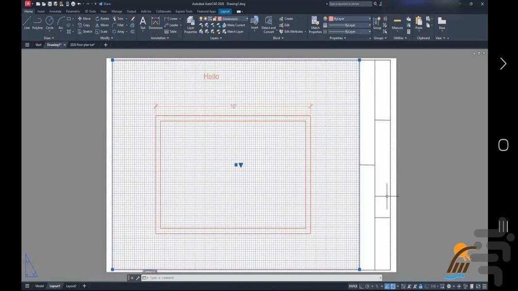 آموزش مقدماتی اتوکد ۲۰۲۶ - عکس برنامه موبایلی اندروید