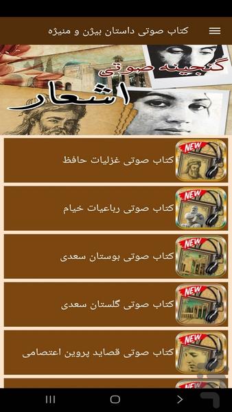 کتاب صوتی داستان بیژن و منیژه - Image screenshot of android app