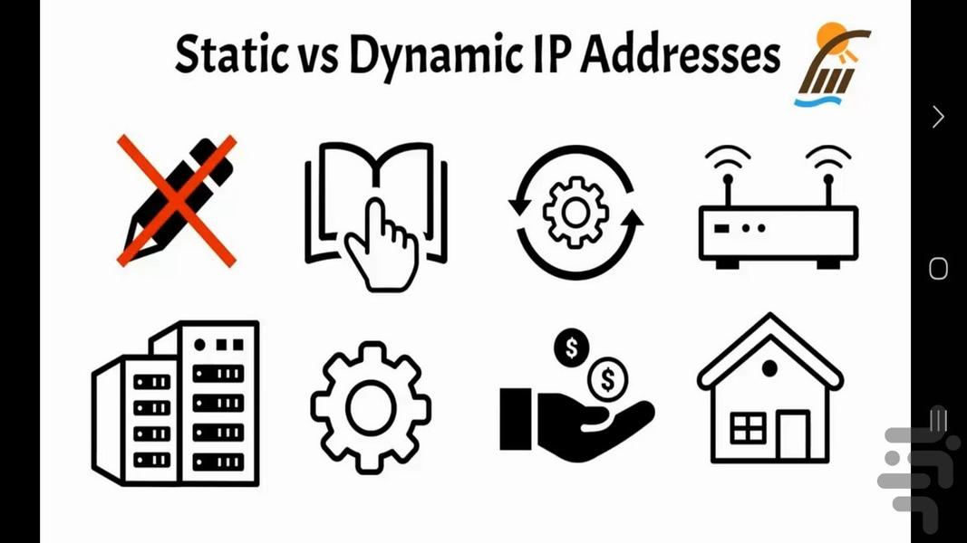آموزش مفهوم آدرس آی پی - عکس برنامه موبایلی اندروید