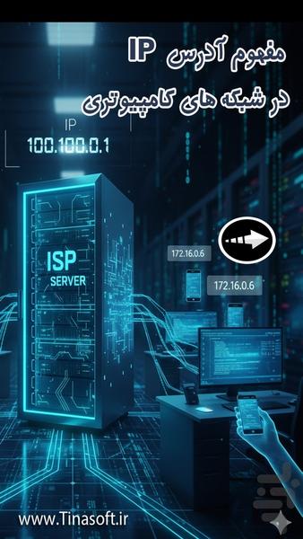 آموزش مفهوم آدرس آی پی - عکس برنامه موبایلی اندروید