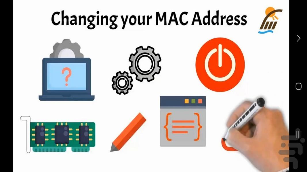 Learning the concept of MAC address - Image screenshot of android app