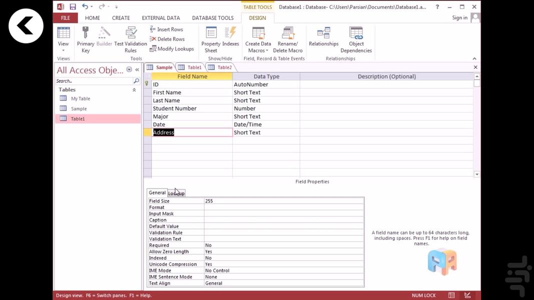 Training Access 2013 (parsian) - Image screenshot of android app