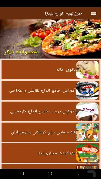 How to make different types of pizza - Image screenshot of android app