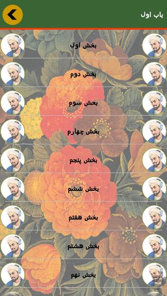 Audio book Golestan Saadi - Image screenshot of android app