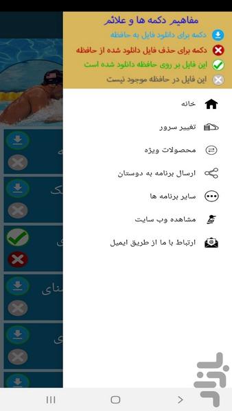 آموزش شنای قورباغه - Image screenshot of android app