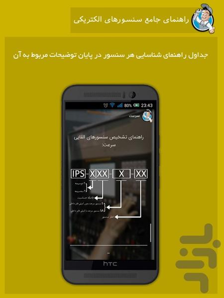 راهنمای جامع سنسورهای الکتریکی - Image screenshot of android app