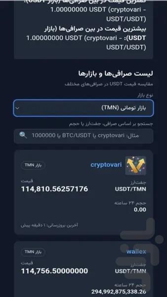 آربیتراژ صرافی توربو گپ - عکس برنامه موبایلی اندروید