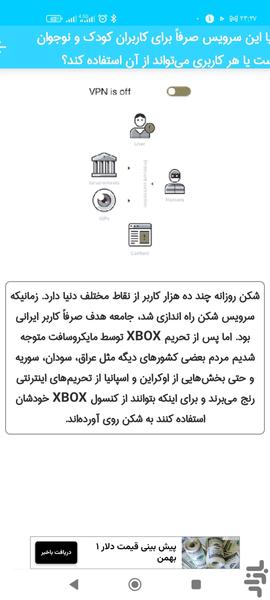 فیلتر شکن vpn taining دانش نامه - Image screenshot of android app