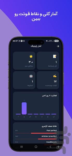 آموزش زبان رایتینگ انگلیسی IELTS - عکس برنامه موبایلی اندروید