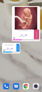 ویجت روزشمار بارداری ( دردانه) - Image screenshot of android app
