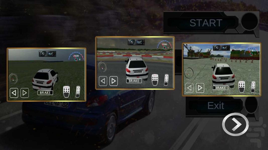 رانندگی با ۲۰۶ ! - عکس بازی موبایلی اندروید