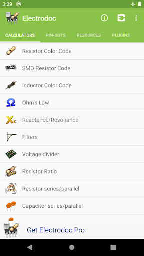 Electrodoc - electronics tools - Image screenshot of android app