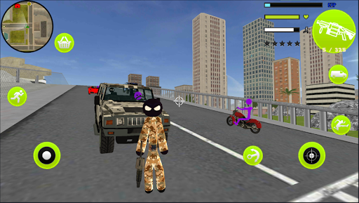 Army Stickman US Rope Hero counter Gangstar - عکس بازی موبایلی اندروید