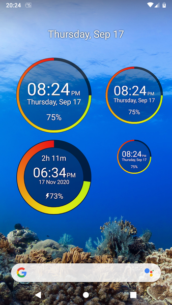 Battery Clock - Image screenshot of android app