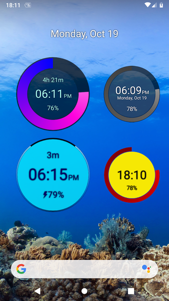 Battery Clock - عکس برنامه موبایلی اندروید