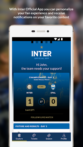 Inter Official App - عکس برنامه موبایلی اندروید